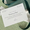 Invitacion Boda Clasica Zaragoza elegante sobres en verde The Sweet Dates