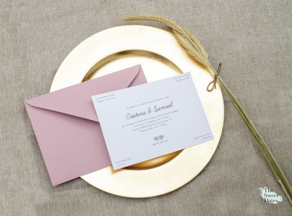 Invitación boda clásica elegante online