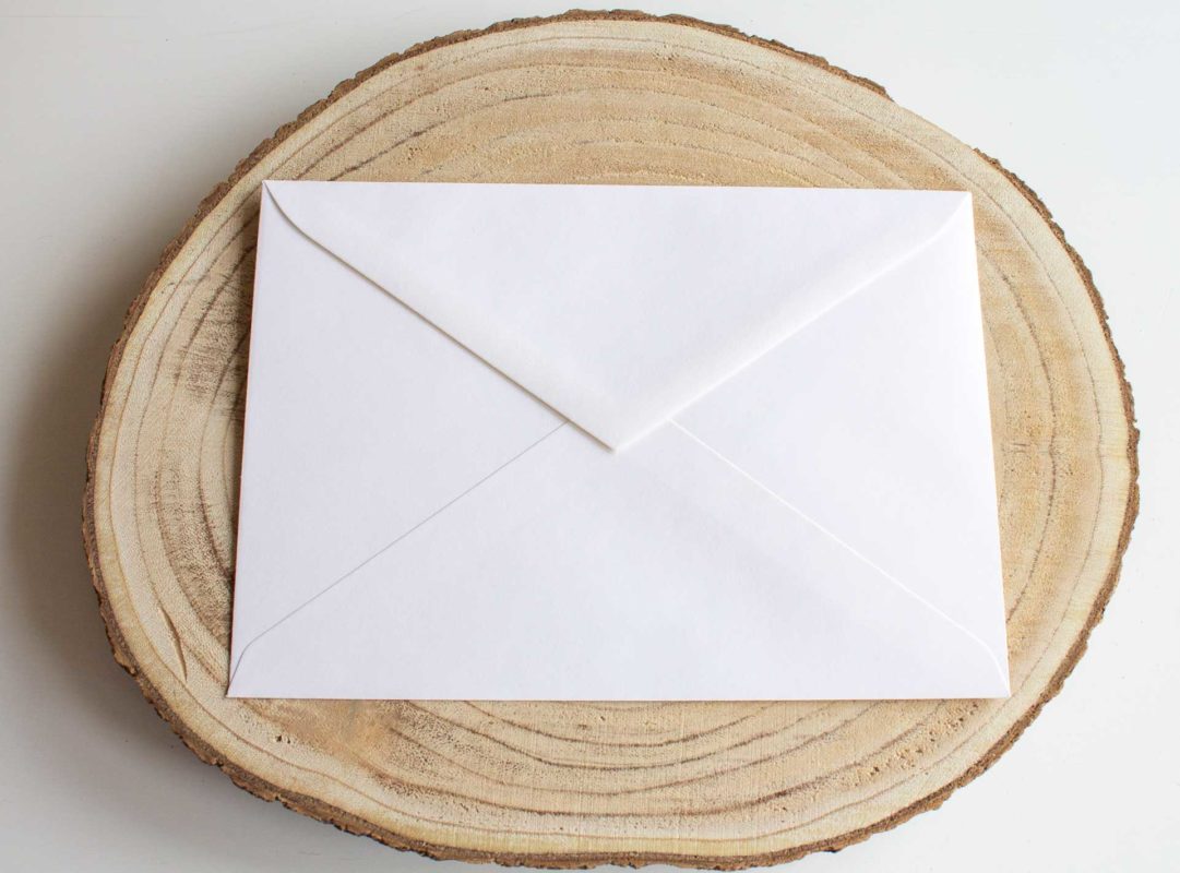 Sobre blanco 140gr para invitaciones de boda The Sweet Dates Zaragoza