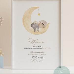 Lamina nacimiento luna niño the sweet dates natalicio