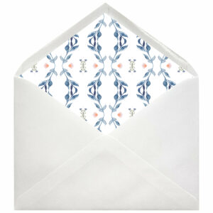 Sobre premium blanco ondas azul para inviatciones de boda en zaragoza