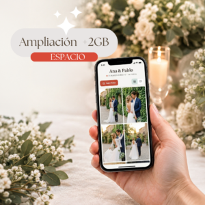 Amplicacion 2gb espacio album qr en vivo thesweetdates gestion app